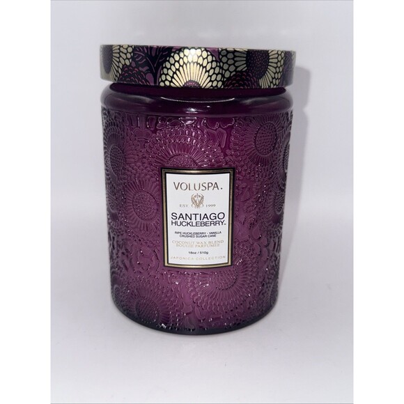 VOLUSPA Other - Voluspa Santiago Huckleberry Candle | Large Glass Jar | 18 Oz. | 100 Hour Burn